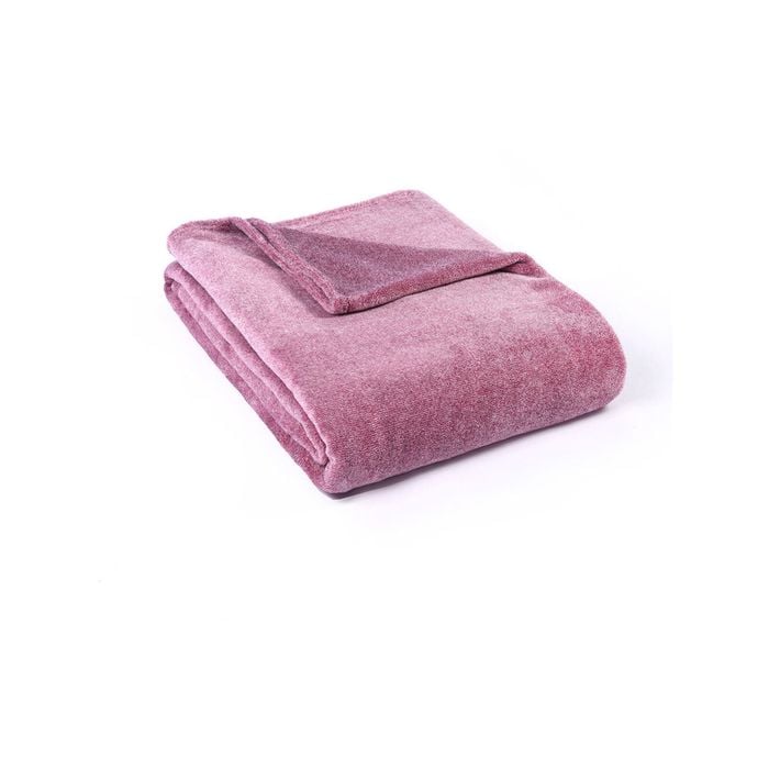 Jason Single Bed Super Soft Melange 320GSM Blanket Plum
