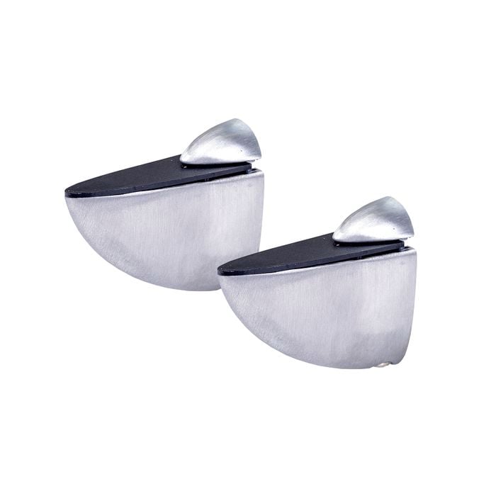 Flexi Storage Decorative Shelving Aluminium Slim Shelf Clip - 2 Pack - Aluminium