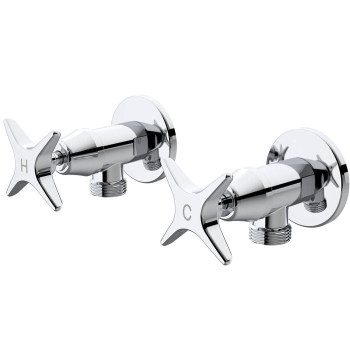 Caroma Chrome Lead Free Elegance II Washing Machine Set