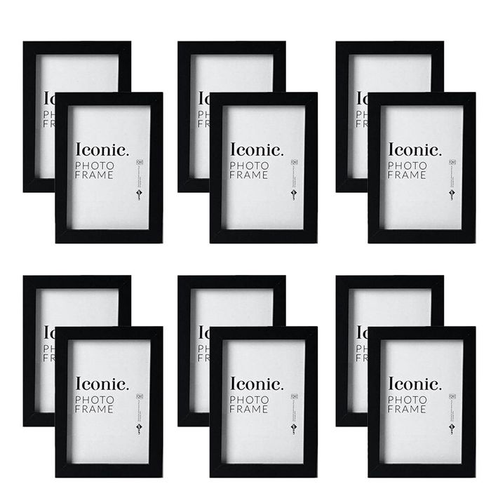 12x Unigift A3 Iconic M.D.F Glass Photo Frame Holder Home/Office Decor Black