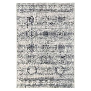 Loopsie-180cm X 120cm-khana Grey Tribal Washable Rug