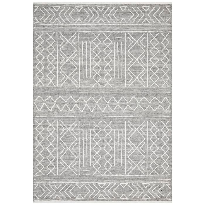 River 807 Silver 225x155cm - Medium Hand Loomed Wool Indoor Floor Rug