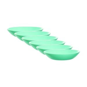 6pc Luminarc Diwali Soup Plate 20x4.2cm Serveware Opal Glass Turquoise