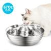 Yes4pets 2l Automatic Electric Pet Water Fountain Dog Cat Stainless Steel Feeder Bowl Dispenser