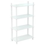 Flexi Storage Living White 4 Tier Shelving Unit