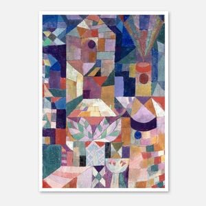 Galrie Paul Klee Castle and Sun Geometric Art Print for Modern Decor, Poster Only, A2 42 x 60cm (16 x 24inch)