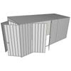 Build-a-Shed 1.5 x 4.5 x 2m Double Hinged Side Door Skillion Shed - Zinc