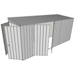 Build-a-Shed 1.5 x 4.5 x 2m Double Hinged Side Door Skillion Shed - Zinc