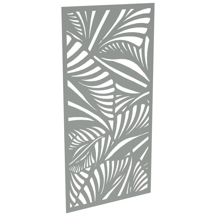 ProtectorAl 300-1200w x 1201-2400h Palladium Silver Jungle Unframed Solid Aluminium Decorative Panel