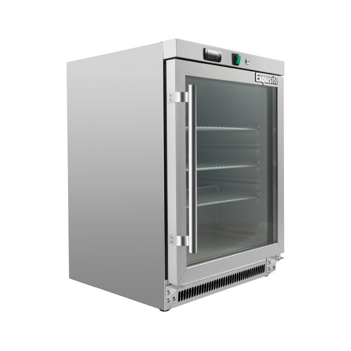 Exquisite One Glass Door Underbench Storage Refrigerators 136 Litre
