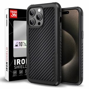 Tough On iPhone 15 Pro Case Iron Shield with MagSafe Carbon Fiber