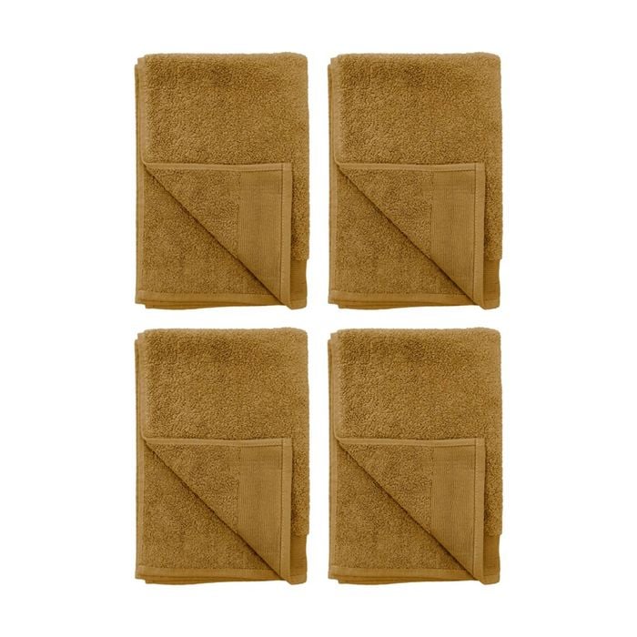 4PK Bambury Elvire 600gsm Soft Absorbent Cotton Hand Towel 40x60cm Brown