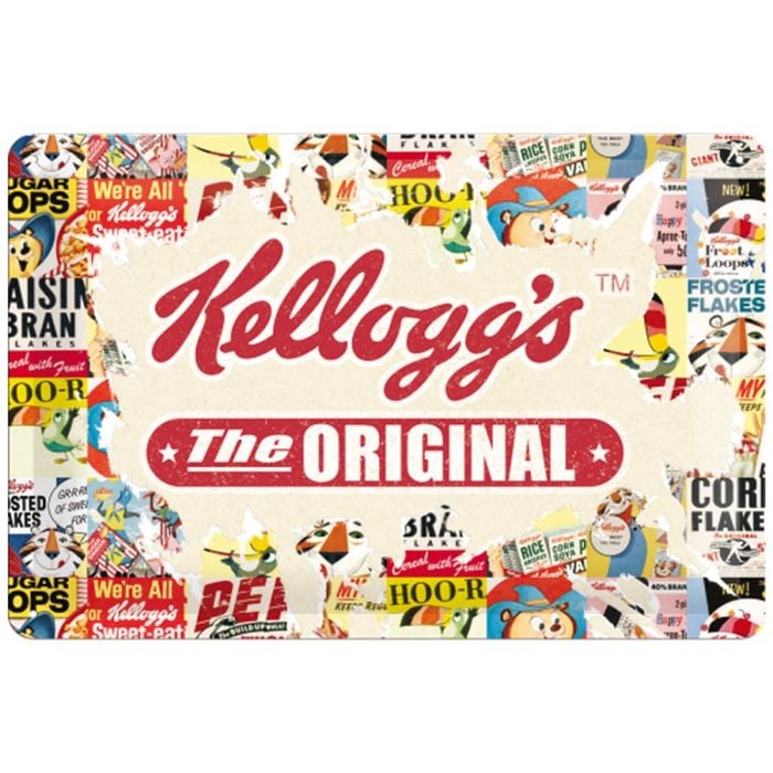 Nostalgic-art Kelloggs Original Medium Sign Plaque 20x30cm Steel Sheet Metal