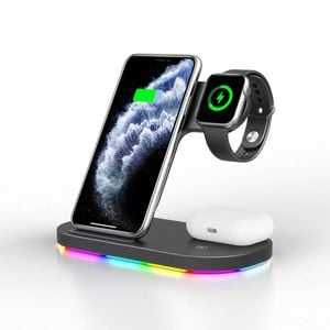 Tough On 3 In 1 Wireless Charger Stand Dock For Apple Iphone Watch Airpods