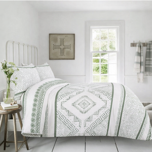 Double Quilt Cover Set – 100% Cotton – Doona Cover Set (WhiteSage)