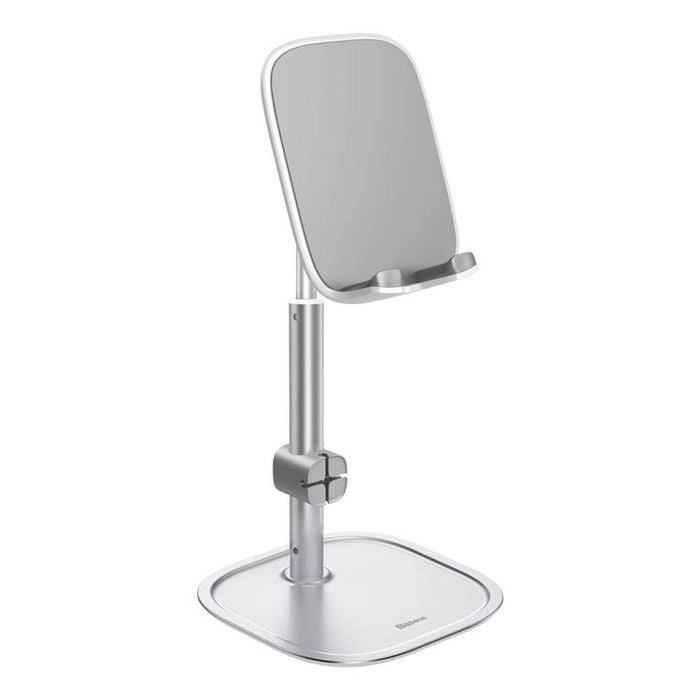 Baseus Literary Youth Desk Stand – Adjustable Universal Holder For Phone & Tablet, Silver