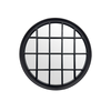 Elegant Collections Matt Black Round Mirror