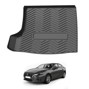 AUSGO Boot Liner for Mazda 3 BM BN Sedan 2013-2019 Cargo Trunk Mat Boot Mat