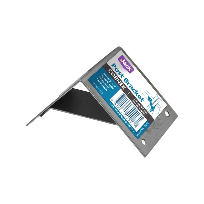 Jack Galvanised Steel Post Bracket Corner
