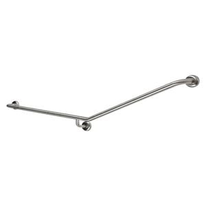 Metlam Australia 840mm x 700mm Satin Stainless Steel 30 Degree Left Hand Grab Rail
