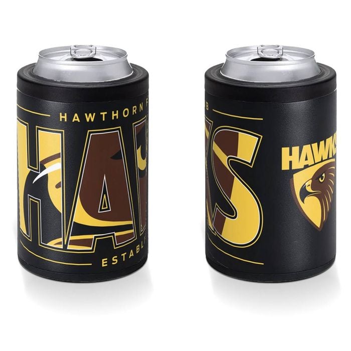 Hawthorn Hawks AFL Insulated Stainless Steel Can Cooler With Twist Top Lid