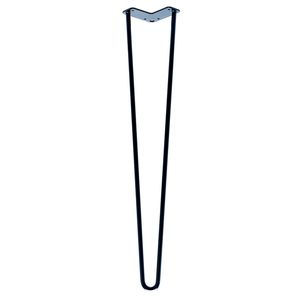 Taskmaster 710 x 12mm Black Hairpin Steel Furniture Leg