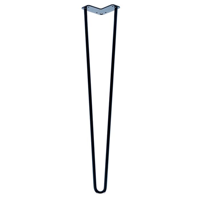 Taskmaster 710 x 12mm Black Hairpin Steel Furniture Leg