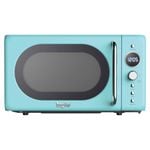 Total Chef 20L Retro Microwave Oven 700W Blue