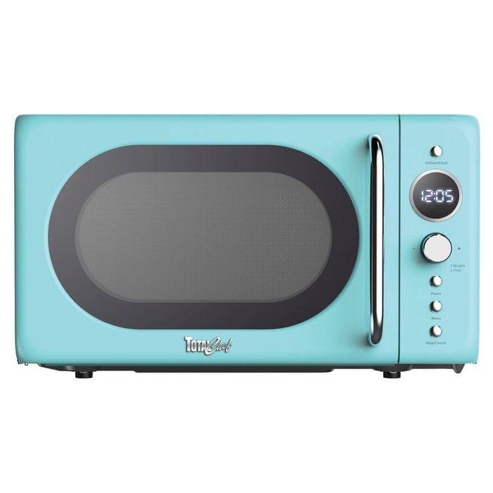 Total Chef 20L Retro Microwave Oven 700W Blue