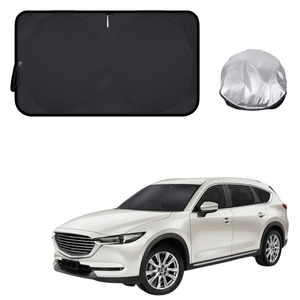 Front Windscreen Sun Shade for Mazda CX-8 2018 - Current (KG) - Standard 150 x 85 cm - Black