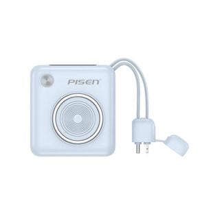 PD 3.0 Mini Fast Charging 22.5W Power Bank 10k (10000mAh) with Build-in Cable PISEN (Blue)