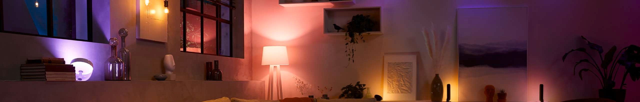 Philips Hue White and colour ambiance indoor living room