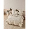 Linen House Double Majorca Natural Bedroom Cotton Quilt Cover Set