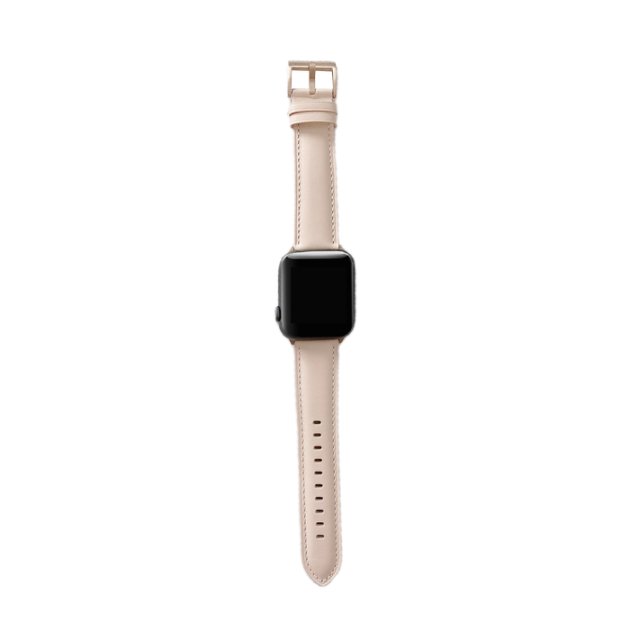Genuine Leather Watch Band Strap - For Apple iWatch Ultra [42mm Series 3] 44mm 45mm 46mm 49mm (Light pink)