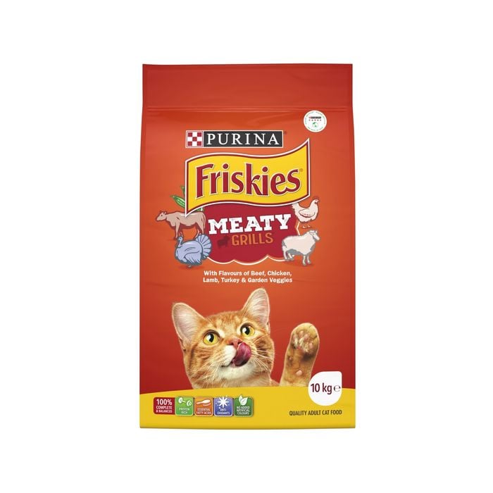 Friskies 10kg Adult Meaty Grills Dry Cat Food