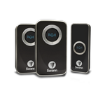 Swann Double Chime Black Wireless Plug-In Doorbell