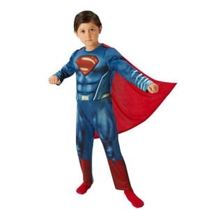 Superman Halloween Costume for Kids Deluxe Muscle Chest DC Comics Cape Suit, SIZE 9-10