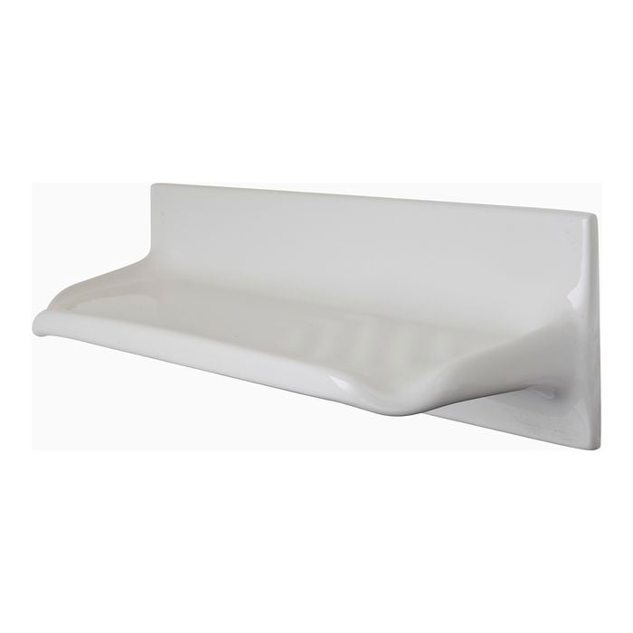 Roberts Designs 300 x 100mm White Standard Shelf Ceramic Tile Soap Holder