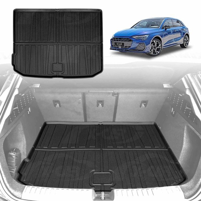 Heavy Duty Trunk Cargo Mat Boot Liner Luggage Tray Fit Audi A3 S3 RS3 Hatch Sportback 2013-Onwards