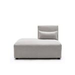 Foret 1pc Sofa Modular Extension Lounge Couch Fabric Left Seater Chaise Ottoman Beige