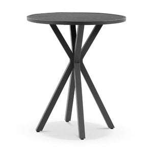 Houston Outdoor 90cm Round Aluminium Bar Table Charcoal