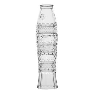 4pc Porto Mare Fish-Shaped Soda Lime Glass Tumblers Cups 210ml Clear