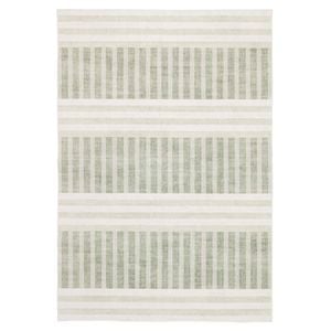 Loopsie-220cm X 150cm-ayllon Stripe Printed Green Washable Rug