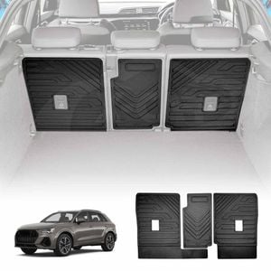 3D All Weather Back Seat Protector for Audi Q3 RS Q3 2019-2025 Heavy Duty Seats Kick Mats Cover