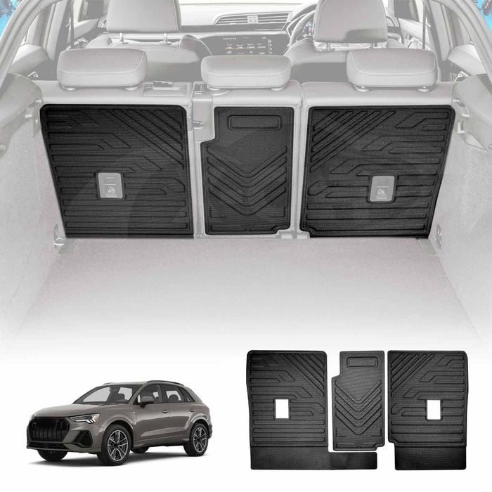 3D All Weather Back Seat Protector for Audi Q3 RS Q3 2019-2025 Heavy Duty Seats Kick Mats Cover