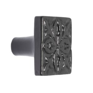 Lane Black Square Iron Knob