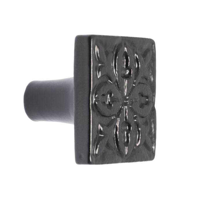 Lane Black Square Iron Knob