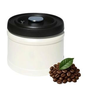 Catzon 1600ML Coffee Canister with Vacuum Air Valve 304 Stainless Steel