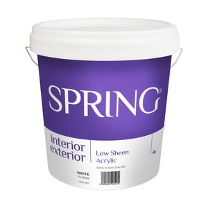 Spring 10L White Low Sheen Interior/Exterior Paint
