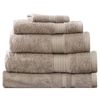 5pc Renee Taylor Bath Towel Set Stella 650 GSM Super Soft Bamboo Cotton Pewter